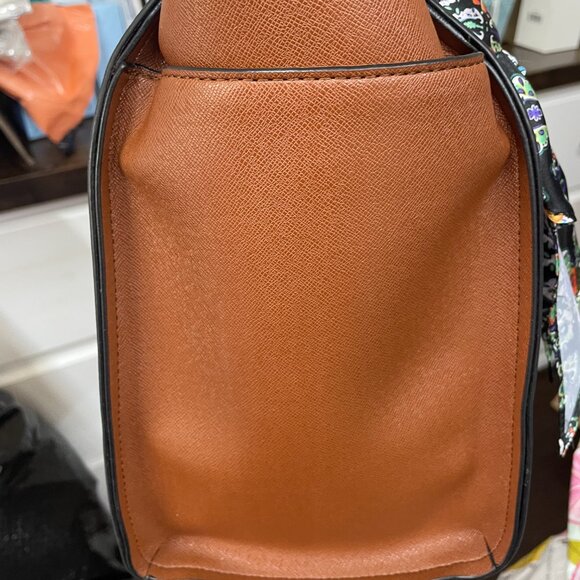 NEW! London Fog Brown Cognac Extra Large Satchel Purse Style LF6690 - Picture 14 of 15